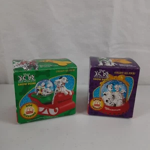 McDonalds Disney 101 Dalmations Globos de Nieve Vintage Juego de 2 Spot Check LEER - Imagen 1 de 13