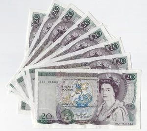 Somerset Shakespeare £20 Banknote (1984 - 88) Enhanced features clean EF B351 - Picture 1 of 2