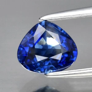 Glowing! 1.01ct 6.5x5.8mm VS Pear Green Blue Sapphire Unheated Mozambique - Picture 1 of 4