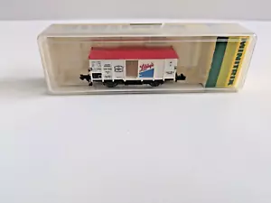 Minitrix N 13602 Gedeckter Güterwagen, Gattung Gh, 2-achsig, weiß, ´Libby´s´ - Bild 1 von 4