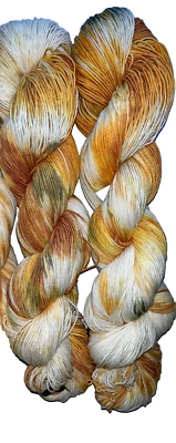 100 g MERINO-BAMBUS (VISKOSE) GARN - PURE NATUR -Handgefärbt *SNOW BUNNY* - Bild 1 von 2