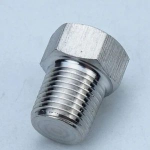 Stainless Steel 304 Pipe Fitting Outer Hex Plug1/8" 3/8"1/4"3/4"1/2"MIP NPT Male - Picture 1 of 4