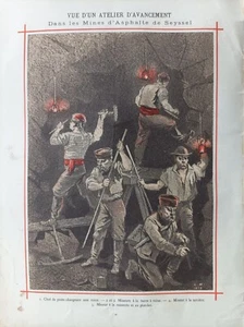 um 1880 ASPHALTES DE FRANCE MINEN SEYSSEL VAL-DE-TRAVERS PROSPEKT ARBEIT - Bild 1 von 5