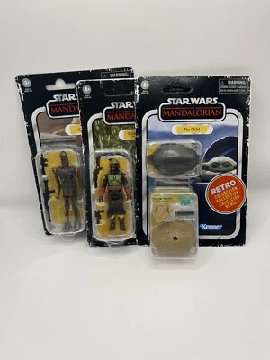 Лот из 3 - Star Wars фигурки ретро коллекции Боба Фетт, ребенок, и IG-11 новый - Изображение 1 из 4