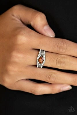 Paparazzi Ring- The Insider- Brown Rhinestone  - Image 1 of 2