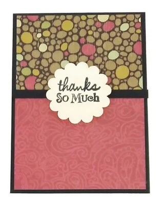 Tarjeta de felicitación GRACIAS - MUCHAS GRACIAS - Hecha a mano tamaño A2 con sobre OFERTA Foto 1 de 2