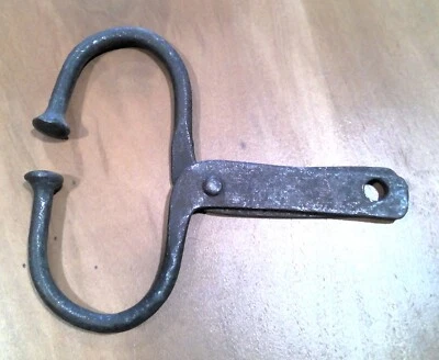 RARE ANCIENNE MOUCHETTE PINCE NEZ TIRE BOEUF AGRICOLE FER FORGE XIXème ? LOT2 - Photo 1/4