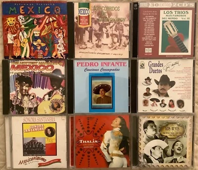 10CD LOT MEXICAN MUSIC MARIACHI CORRIDOS PEDRO INFANTE THALIA JORGE NEGRETE POP Foto 1 de 4
