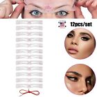 12pcs Reusable Eyebrow Stencils Shaper Grooming Kit Shaping Template Makeup Tool