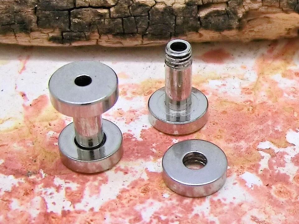 1 Pezzo Vite Flesh Tunnel Ear Plug Acciaio 3mm Piercing Color Argento Orecchio - Immagine 1 di 1