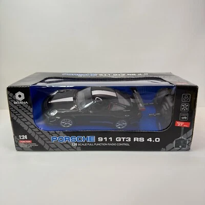 Braha Porsche 911 GTS RS 4.0 Remote Control Super Car 1:24 Scale Black & Silver - Image 1 of 4