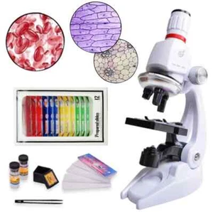 1200X Biological Microscope Kit with LED Microscopio Gift Children's Microscope - Picture 1 of 20