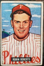 1951 Robin Roberts Philadelphia Phillies Bowman Card #3 MLB