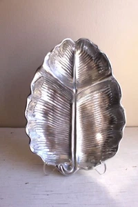 Plato para servir plata aluminio pulido presentación peltre hecho en México - Imagen 1 de 8