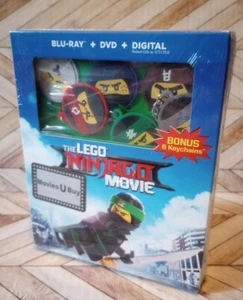 Lego Ninjago Movie (Blu-ray/DVD/2018 Digital), 6 Bonus Keychains, Franco, Chan - Picture 1 of 7