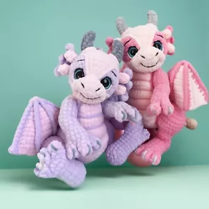 Plush Dragon Crochet Pattern PDF – Amigurumi DIY Tutorial (25-27 cm) English - Bild 1 von 5
