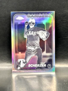 Max Scherzer 2024 Topps Chrome Negative Refractor #37 Texas Rangers - Picture 1 of 2