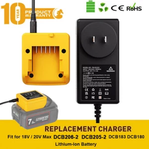 For Dewalt 20 Volt Lithium Ion Battery Charger DCB205 DCB206 DCB204 18V/20V Max - Picture 1 of 16