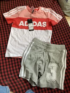 Adidas 5-6 years summer tracksuit girls short tracksuit - Picture 1 of 5