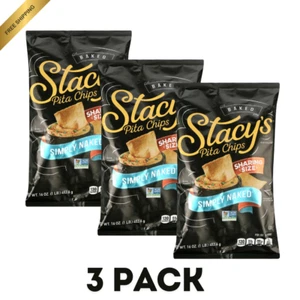 Stacy's Pita Chips Stacys Pita Chips, Simply Naked, 18 Ounce Party Size! 3 Pack - Picture 1 of 1