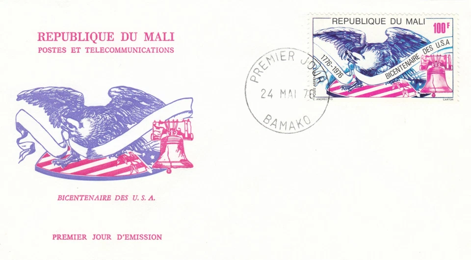 USA Independence Mali FDC 1976 (134954) - Image 1 of 1