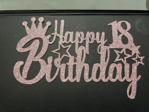 1 x ROSE GOLD 'HAPPY 18th BIRTHDAY' CAKE TOPPER for birthday party - Picture 1 of 9