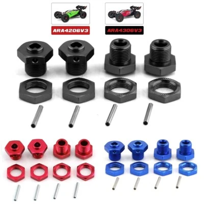 1/8 Arrma Typhon V3 4x4 3s Buggy 17mm Aluminum Wheel Hex Nuts Steel Pins Hexes - Image 1 of 4