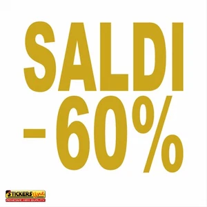Adesivo SALDI vetrina negozio vetrine negozi adesivi saldi scritte sconti - 60% - Foto 1 di 1
