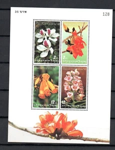 Hoja de Tailandia 1999 Estampillas de flores/orquídeas/flores (Michel Block 125) bonita Estampillada sin montar o nunca montada - Imagen 1 de 1
