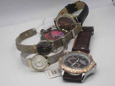 5PC Lot Adrienne Vittadini Spiderman Leather Quartz Watch For Parts Sold As Is - Image 1 of 4