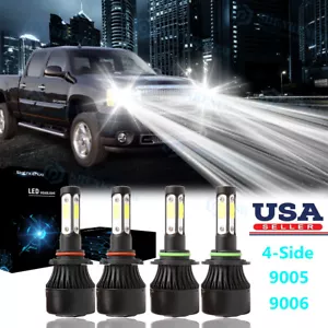 High/Low Beam 9006+9005 LED Headlight Bulbs for GMC Sierra 1500 2500HD 1999-2005 - Picture 1 of 15