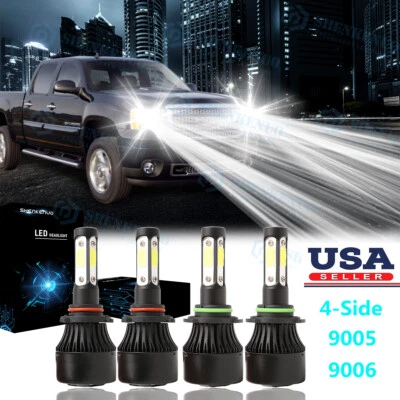 High/Low Beam 9006+9005 LED Headlight Bulbs for GMC Sierra 1500 2500HD 1999-2005 - Image 1 of 4
