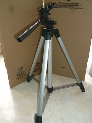 Samsonite Camera 1100 Tripod, 3 Sections Extends to 54",3 Way Pan Tilt Head - Image 1 of 4
