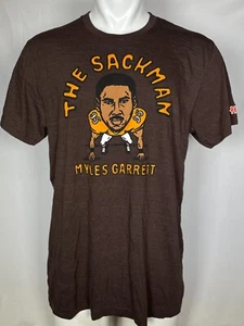 Myles Garrett #95 The Sackman Cleveland Browns NFL Homage T-Shirt Men's XL - Picture 1 of 10
