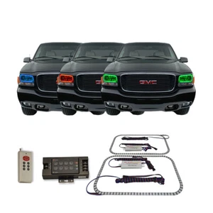RGB Multi Color RF Headlight Halo kit for GMC Yukon 99-00 - Picture 1 of 11