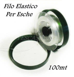 filo elastico per esche bobina 100mt pesca surfcasting bolentino drifting esca - Foto 1 di 1