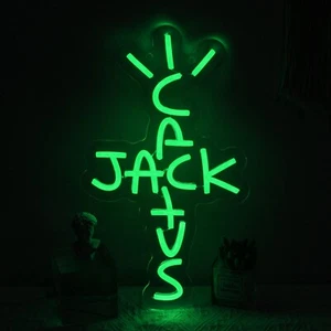 Letrero LED de neón personalizado Cactus Jack luz arte decoración de pared luces para juego en casa - Imagen 1 de 24
