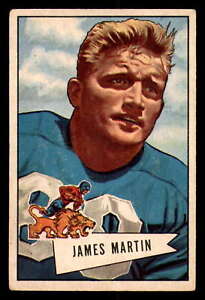 1952 Bowman Large #52 Jim Martin VG-EX Lions  ID:382678