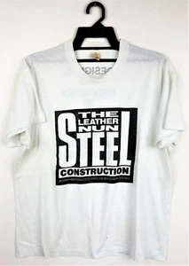 VINTAGE 1980s THE LEATHER NUN GOTH ROCK PUNK TOUR CONCERT T-SHIRT BAUHAUS - Picture 1 of 3