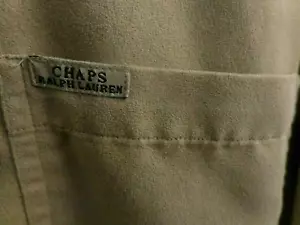 Ralph Lauren Chaps Sportsman Tan Elbow Patch Brushed Shirt Men XL 54" ch - Picture 1 of 8