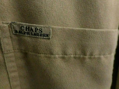 Ralph Lauren Chaps Sportsman Tan Elbow Patch Brushed Shirt Men XL 54" ch - Image 1 of 4