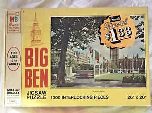 Vintage 1973 Big Ben London England 1000 Piece Jigsaw Puzzle #4962 MB SEALED