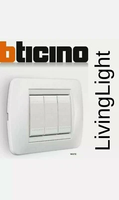 BTICINO LIVING LIGHT BIANCO PRESA DEVIATORE PULSANTE SCHUKO TV COMPATIBILE USB