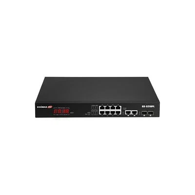 EDiMAX PRO 8 + 2 RJ45 + 2 SFP Ports Gigabit POE+ Smart Switch, Long Range 656... - Image 1 of 4