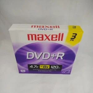 3er Pack Maxell DVD+R 4X 4,7GB und ein 10er Pack Memorex DVD-R 120 Minuten Discs.    N - Bild 1 von 9