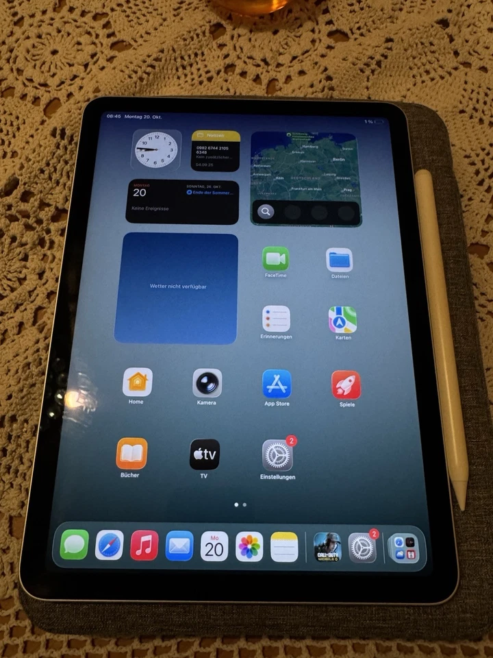 Apple iPad Air 4, Generation 4 (2020), 64GB Wi-Fi, 10,9 Zoll - Bild 1 von 4