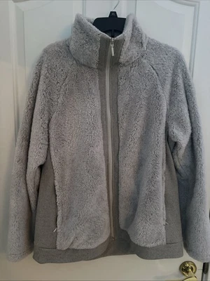 Chaqueta de sherpa/piel sintética The North Face para mujer X-grande bronceado claro/crema cremallera completa Foto 1 de 4