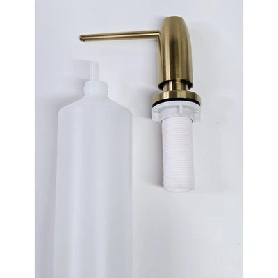 Signature Hardware 457680 Contemporary Soap Dispenser - Brushed Gold - Image 1 of 4
