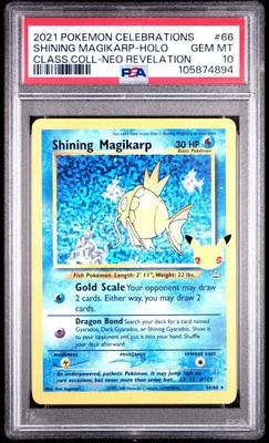 Pokemon Shining Magikarp Holo Celebrations Classic Collection 66/64 PSA 10 - Image 1 of 2