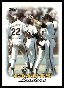 1988 Topps Giants Leaders - Will Clark/Jose Uribe/Candy Maldonado San Francisco - Picture 1 of 2
